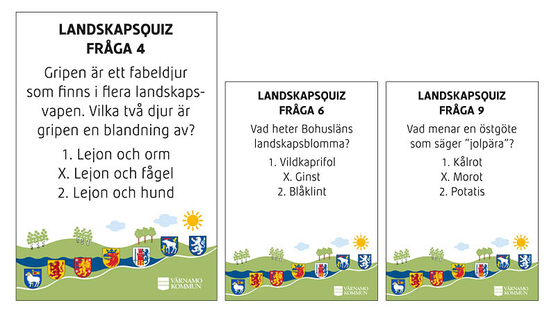 Tre av frågorna i tipspromenaden.