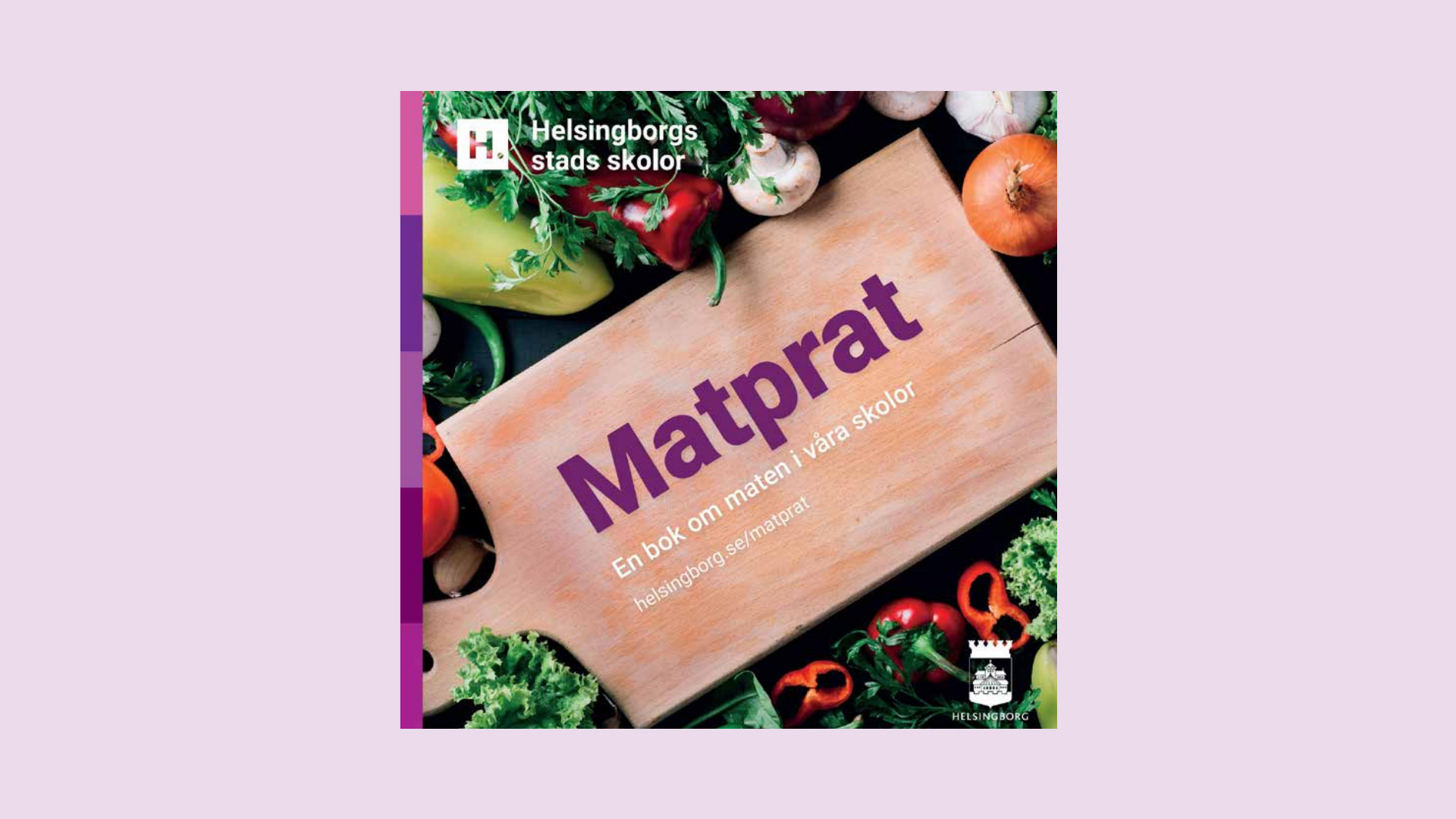 Framsida och två uppslag ur Matpratsboken.