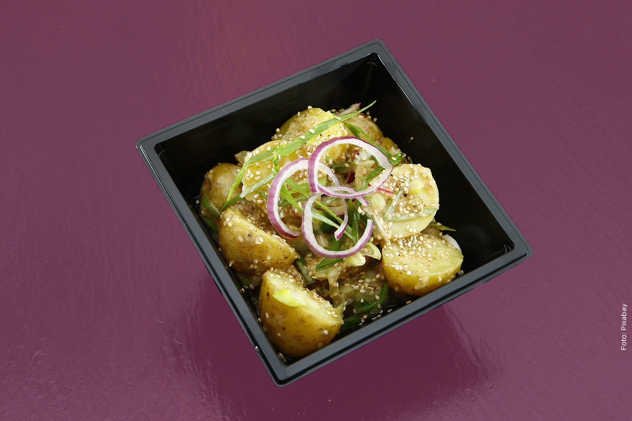 Take away-matlåda med potatis