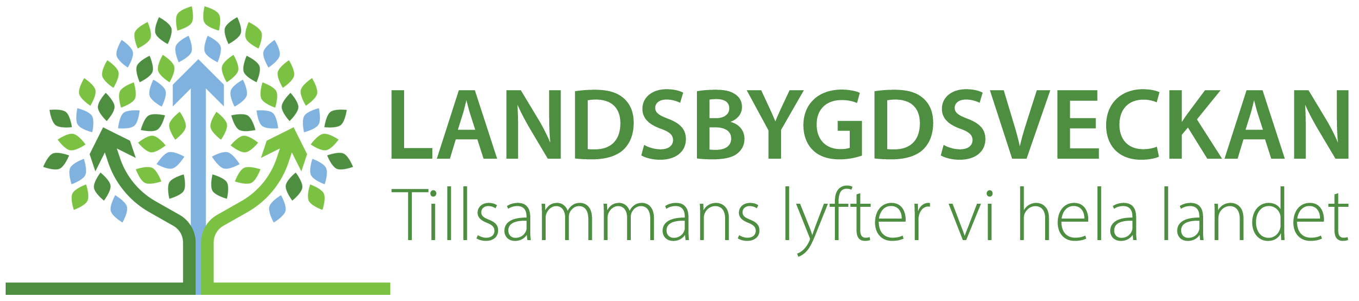 Logotyp för Landsbygdsveckan med text till höger om illustration.