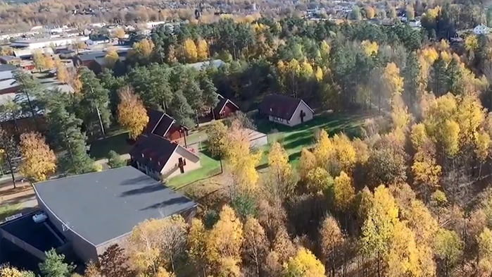 Flygbild över Naturbruksskolan, Svenljunga