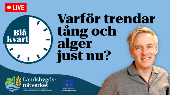 Grafik med logga för Blå kvart, porträttbild på Carl Dahlberg samt ämnet i text.