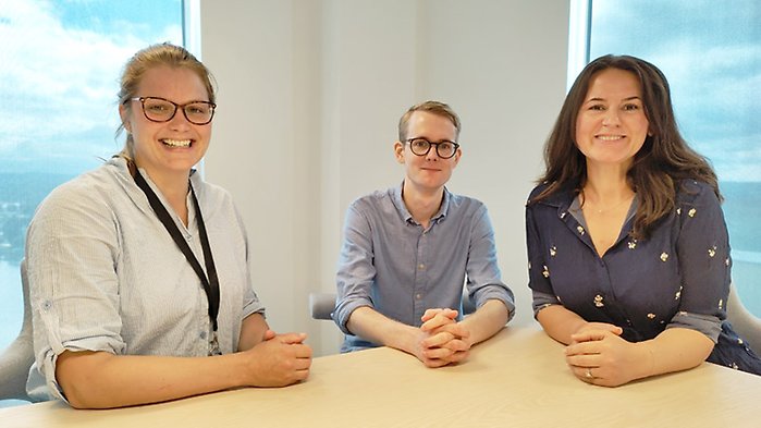 Jesper Fransson, Saranda Daka och Marie Leijon Cedermark.