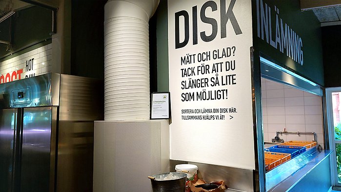 Diskstationen i skolrestaurang